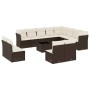 Set de sofás de jardín con cojines 13 piezas ratán PE marrón de , Conjuntos de jardín - Ref: Foro24-3218483, Precio: 810,25 €...