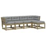 Set de sofás jardín 5 pzas con cojines madera pino impregnada de , Conjuntos de jardín - Ref: Foro24-3217014, Precio: 508,73 ...