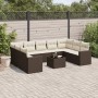 Set de sofás de jardín 10 pzas y cojines ratán sintético marrón de , Sofás modulares de exterior - Ref: Foro24-3251750, Preci...