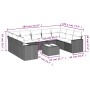 Set de sofás de jardín 10 pzas y cojines ratán sintético marrón de , Sofás modulares de exterior - Ref: Foro24-3251750, Preci...
