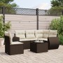 Set sofás de jardín 6 piezas y cojines ratán sintético marrón de , Conjuntos de jardín - Ref: Foro24-3253720, Precio: 431,29 ...