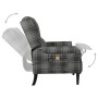 Sillón de masaje reclinable de tela gris de , Sillones de masaje eléctricos - Ref: Foro24-329304, Precio: 235,27 €, Descuento: %