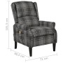 Sillón de masaje reclinable de tela gris de , Sillones de masaje eléctricos - Ref: Foro24-329304, Precio: 235,27 €, Descuento: %
