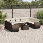 Set de sofás de jardín 10 pzas y cojines ratán sintético marrón de , Conjuntos de jardín - Ref: Foro24-3254150, Precio: 676,5...