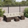 Set sofás de jardín 8 piezas y cojines ratán sintético marrón de , Conjuntos de jardín - Ref: Foro24-3254680, Precio: 542,76 ...