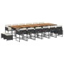 Set de muebles jardín 17 pzas con cojines ratán sintético negro de , Conjuntos de jardín - Ref: Foro24-3211371, Precio: 947,1...