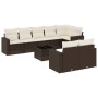 Set de sofás de jardín 9 pzas y cojines ratán sintético marrón de , Sofás modulares de exterior - Ref: Foro24-3251570, Precio...