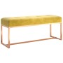 Banco de terciopelo amarillo mostaza 110x36x45 cm de , Bancos para recibidores y almacenamiento - Ref: Foro24-350602, Precio:...