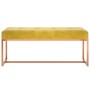 Banco de terciopelo amarillo mostaza 110x36x45 cm de , Bancos para recibidores y almacenamiento - Ref: Foro24-350602, Precio:...