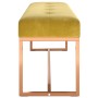 Banco de terciopelo amarillo mostaza 110x36x45 cm de , Bancos para recibidores y almacenamiento - Ref: Foro24-350602, Precio:...