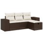 Set de sofás de jardín 4 pzas y cojines ratán sintético marrón de , Conjuntos de jardín - Ref: Foro24-3264379, Precio: 280,62...