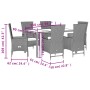 Set comedor de jardín 7 pzas con cojines ratán sintético beige de , Conjuntos de jardín - Ref: Foro24-3277579, Precio: 783,79...