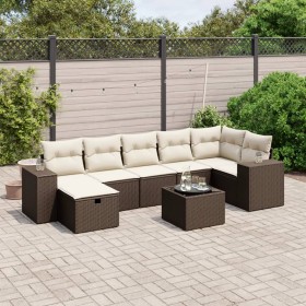 Set sofás de jardín 8 piezas y cojines ratán sintético marrón de , Conjuntos de jardín - Ref: Foro24-3264469, Precio: 526,28 ...