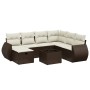 Set sofás de jardín 8 piezas y cojines ratán sintético marrón de , Conjuntos de jardín - Ref: Foro24-3264159, Precio: 539,78 ...