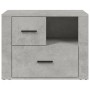 Mesita de noche madera contrachapada gris hormigón 60x36x45 cm de , Mesitas de noche - Ref: Foro24-816740, Precio: 82,38 €, D...
