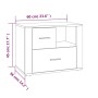 Mesita de noche madera contrachapada gris hormigón 60x36x45 cm de , Mesitas de noche - Ref: Foro24-816740, Precio: 82,38 €, D...