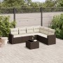 Juego de sofás de jardín 7 piezas con cojines ratán PE marrón de , Conjuntos de jardín - Ref: Foro24-3219013, Precio: 463,42 ...