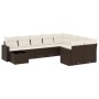 Set de sofás de jardín 10 pzas y cojines ratán sintético marrón de , Sofás modulares de exterior - Ref: Foro24-3251800, Preci...