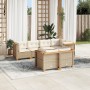 Set sofás de jardín 7 piezas y cojines ratán sintético beige en Conjuntos de jardín | Comprar online en Foru.es