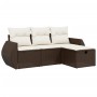 Set de sofás de jardín 4 pzas y cojines ratán sintético marrón de , Conjuntos de jardín - Ref: Foro24-3264069, Precio: 274,26...