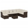 Set de sofás de jardín 9 pzas y cojines ratán sintético marrón de , Conjuntos de jardín - Ref: Foro24-3249902, Precio: 575,71...