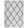 Alfombra de pelo largo moderna PAMPLONA crema y negro 140x200cm de , Alfombras - Ref: Foro24-375367, Precio: 74,96 €, Descuen...