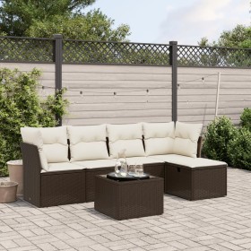 Set sofás de jardín 6 piezas y cojines ratán sintético marrón de , Conjuntos de jardín - Ref: Foro24-3263149, Precio: 367,50 ...