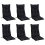 Cojines para silla respaldo alto 6 uds tela a cuadros negro de , Cojines para sillas y sofás - Ref: Foro24-377652, Precio: 11...
