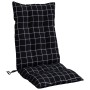 Cojines para silla respaldo alto 6 uds tela a cuadros negro de , Cojines para sillas y sofás - Ref: Foro24-377652, Precio: 11...