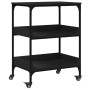 Carrito de cocina madera de ingeniería negro 60x41x80,5 cm de , Carros de cocina y comedor - Ref: Foro24-842401, Precio: 82,8...