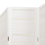 Biombo separador de 6 paneles madera maciza Paulownia blanco de , Divisores de ambientes - Ref: Foro24-358844, Precio: 203,97...