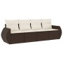 Set de sofás de jardín 4 pzas y cojines ratán sintético marrón de , Conjuntos de jardín - Ref: Foro24-3221082, Precio: 275,92...