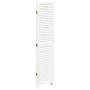 Biombo separador de 5 paneles madera maciza Paulownia blanco de , Divisores de ambientes - Ref: Foro24-358838, Precio: 136,05...