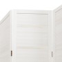 Biombo separador de 5 paneles madera maciza Paulownia blanco de , Divisores de ambientes - Ref: Foro24-358838, Precio: 136,05...