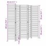 Biombo separador de 5 paneles madera maciza Paulownia blanco de , Divisores de ambientes - Ref: Foro24-358838, Precio: 136,05...