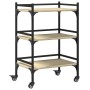 Carrito de cocina madera ingeniería roble Sonoma 50x35x75,5 cm de , Carros de cocina y comedor - Ref: Foro24-842347, Precio: ...