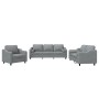 Juego de sofás con cojines 3 piezas tela gris claro de , Sofás - Ref: Foro24-3201786, Precio: 633,59 €, Descuento: %