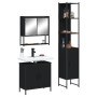 Juego de muebles de baño 3 pzas madera contrachapada negro de , Muebles de baño - Ref: Foro24-3214680, Precio: 188,30 €, Desc...