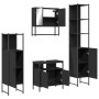 Juego de muebles de baño 4 pzas madera contrachapada negro de , Muebles de baño - Ref: Foro24-3214705, Precio: 237,34 €, Desc...