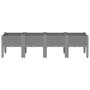 Jardinera con patas PP gris claro 160x40x42 cm de , Maceteros y jardineras - Ref: Foro24-367902, Precio: 91,16 €, Descuento: %