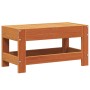 Taburete de jardín madera de pino marrón cera 62x30x32 cm de , Sofás modulares de exterior - Ref: Foro24-844895, Precio: 41,5...