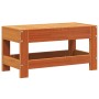 Taburete de jardín madera de pino marrón cera 62x30x32 cm de , Sofás modulares de exterior - Ref: Foro24-844895, Precio: 41,5...