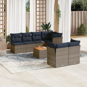 Set de sofás de jardín y cojines 8 piezas ratán sintético gris de , Conjuntos de jardín - Ref: Foro24-3255851, Precio: 596,17...