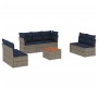 Set de sofás de jardín 8 pzas con cojines ratán sintético gris de , Conjuntos de jardín - Ref: Foro24-3255900, Precio: 545,21...