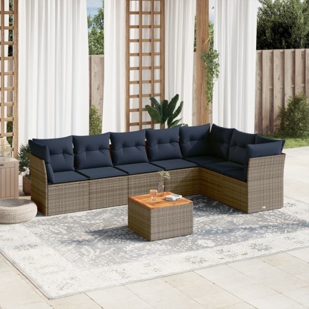 Set de sofás de jardín 8 pzas con cojines ratán sintético gris de , Conjuntos de jardín - Ref: Foro24-3256012, Precio: 573,66...
