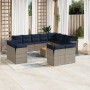 Set sofás de jardín con cojines 13 piezas ratán sintético gris de , Conjuntos de jardín - Ref: Foro24-3256285, Precio: 1,00 €...