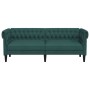 Sofá Chesterfield de 3 plazas tela verde oscuro de , Sofás - Ref: Foro24-372560, Precio: 350,49 €, Descuento: %