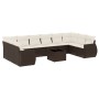 Set de sofás de jardín 11 pzas cojines ratán sintético marrón de , Sofás modulares de exterior - Ref: Foro24-3221882, Precio:...