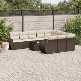 Set de sofás de jardín 11 pzas cojines ratán sintético marrón de , Conjuntos de jardín - Ref: Foro24-3254240, Precio: 747,60 ...