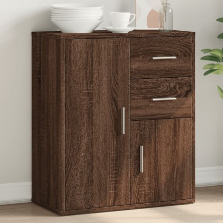 Aparador de madera de ingeniería marrón roble 60x31x70 cm de , Aparadores - Ref: Foro24-840484, Precio: 83,62 €, Descuento: %